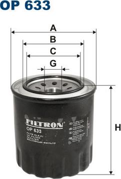 Filtron OP633 - Yağ filtri furqanavto.az