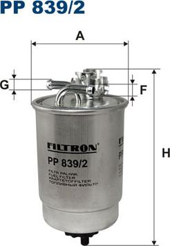 Filtron PP839/2 - Yanacaq filtri furqanavto.az