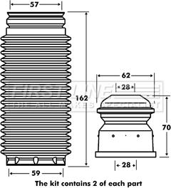 First Line FPK7053 - Toz örtüyü dəsti, amortizator furqanavto.az