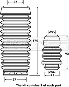 First Line FPK7052 - Toz örtüyü dəsti, amortizator furqanavto.az