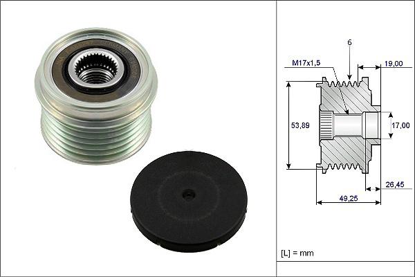 Fispa 455230 - Kasnak, alternator, sərbəst dönərli mufta furqanavto.az