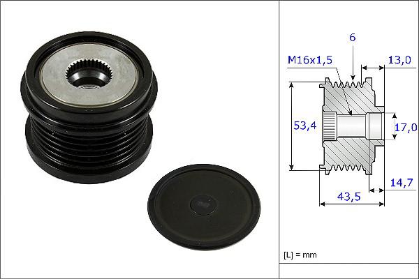 Fispa 455232 - Kasnak, alternator, sərbəst dönərli mufta furqanavto.az