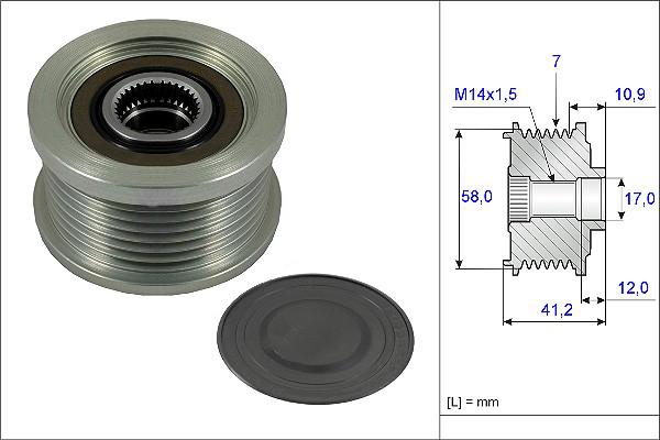 Fispa 455229 - Kasnak, alternator, sərbəst dönərli mufta furqanavto.az