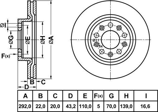 FIT FR0998V - Əyləc Diski furqanavto.az