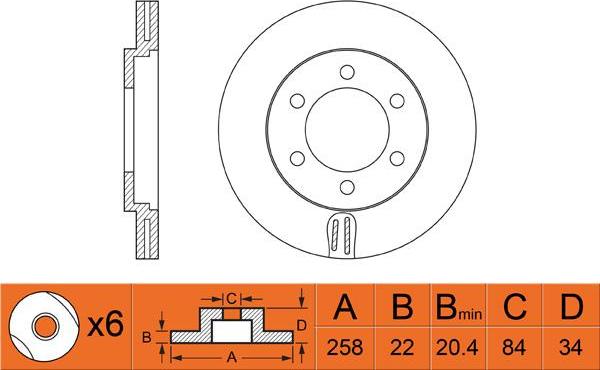 FIT FR0440V - Əyləc Diski furqanavto.az