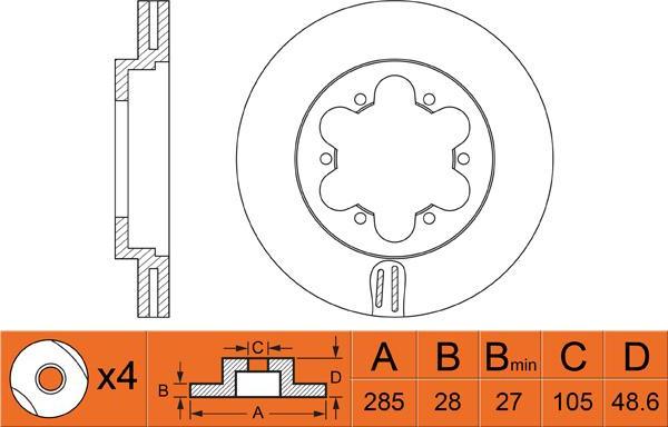 FIT FR0441V - Əyləc Diski furqanavto.az