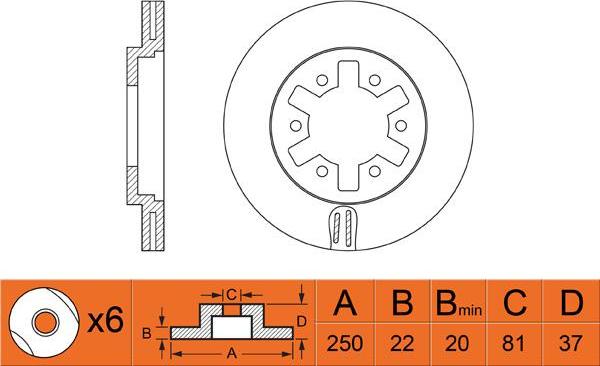 FIT FR0443V - Əyləc Diski furqanavto.az