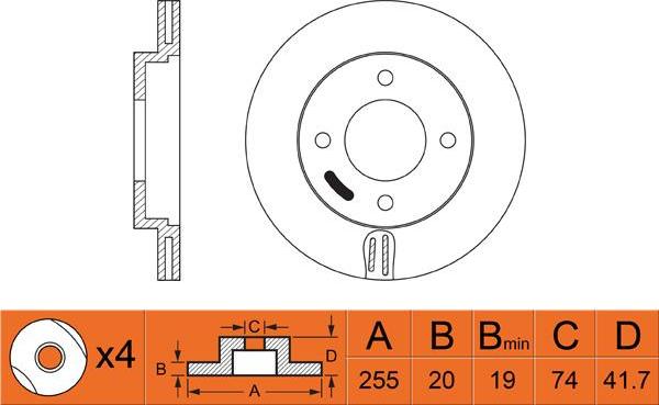 FIT FR0455V - Əyləc Diski furqanavto.az