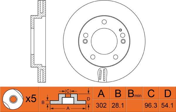 FIT FR0424V - Əyləc Diski furqanavto.az