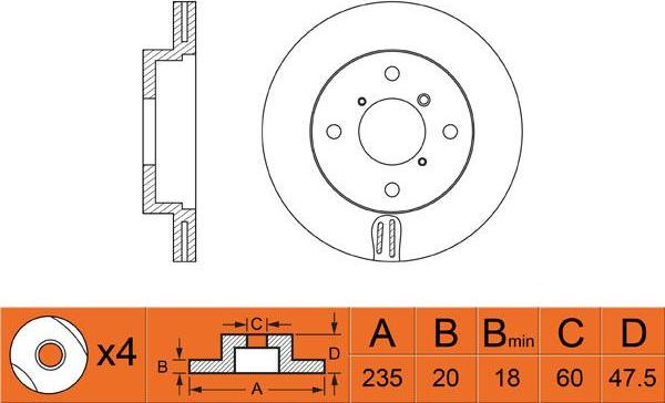 FIT FR0242V - Əyləc Diski furqanavto.az