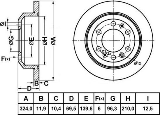 FIT FR1041 - Əyləc Diski furqanavto.az