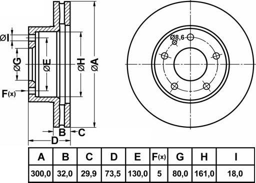 FIT FR1055V - Əyləc Diski furqanavto.az