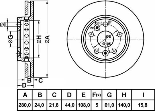 FIT FR1005V - Əyləc Diski furqanavto.az