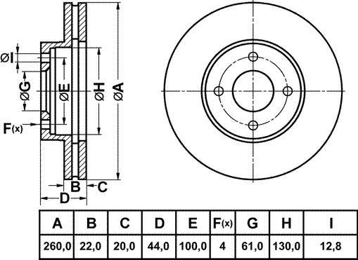 FIT FR1014V - Əyləc Diski furqanavto.az