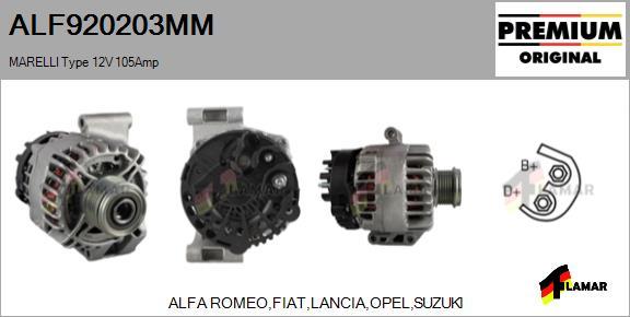 FLAMAR ALF920203MM - Alternator furqanavto.az