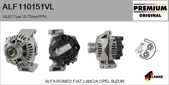 FLAMAR ALF110151VL - Alternator furqanavto.az