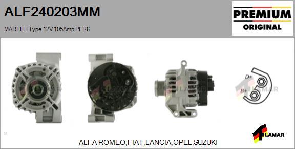 FLAMAR ALF240203MM - Alternator furqanavto.az