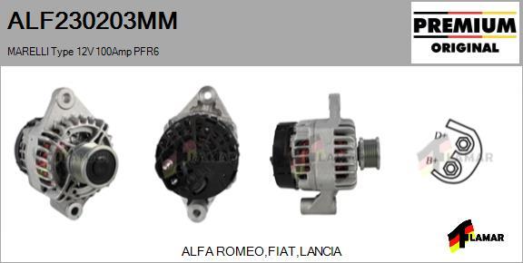 FLAMAR ALF230203MM - Alternator furqanavto.az
