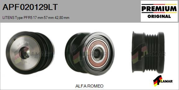 FLAMAR APF020129LT - Kasnak, alternator, sərbəst dönərli mufta furqanavto.az