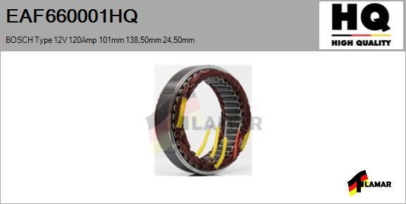 FLAMAR EAF660001HQ - Stator, alternator furqanavto.az