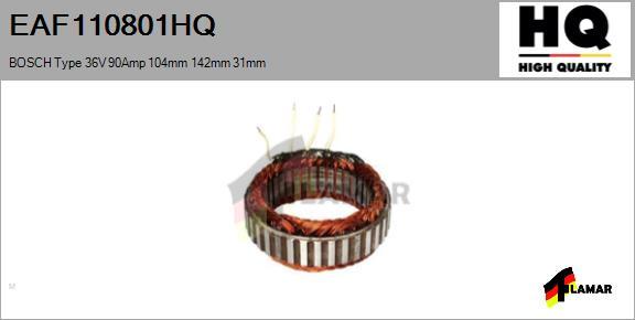 FLAMAR EAF110801HQ - Stator, alternator furqanavto.az