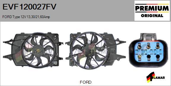 FLAMAR EVF120027FV - Elektrik mühərriki, radiator ventilyatoru furqanavto.az