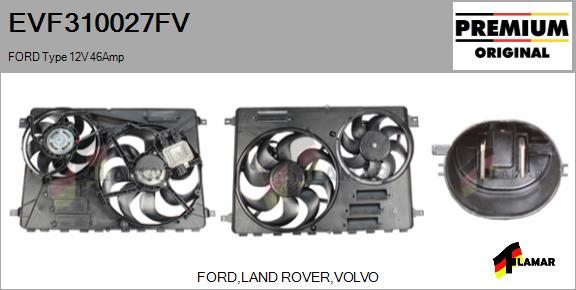 FLAMAR EVF310027FV - Elektrik mühərriki, radiator ventilyatoru furqanavto.az