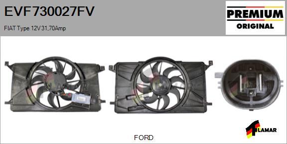 FLAMAR EVF730027FV - Elektrik mühərriki, radiator ventilyatoru furqanavto.az