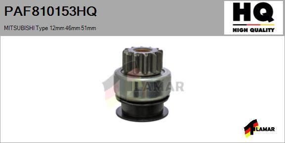 FLAMAR PAF810153HQ
 - Pinion, başlanğıc furqanavto.az