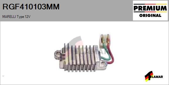 FLAMAR RGF410103MM - Gərginlik tənzimləyicisi, alternator furqanavto.az