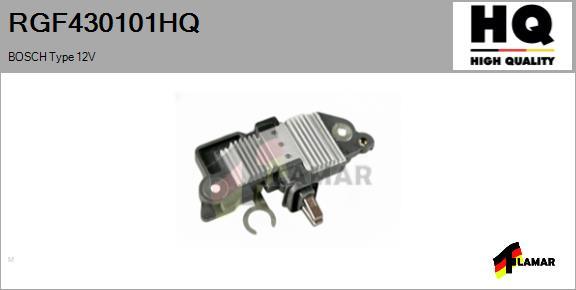 FLAMAR RGF430101HQ - Gərginlik tənzimləyicisi, alternator furqanavto.az