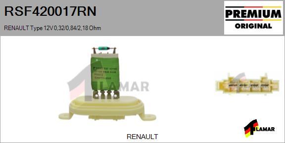 FLAMAR RSF420017RN - Rezistor, daxili üfleyici furqanavto.az