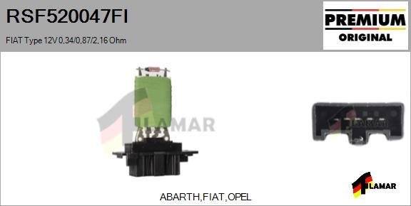 FLAMAR RSF520047FI - Rezistor, daxili üfleyici furqanavto.az