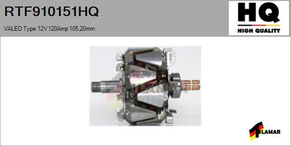 FLAMAR RTF910151HQ - Rotor, alternator furqanavto.az