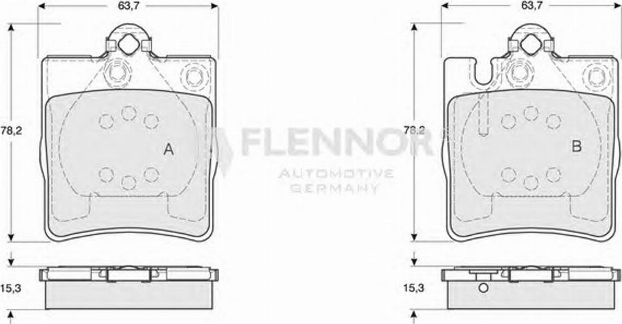 Flennor FB210423 - Əyləc altlığı dəsti, əyləc diski furqanavto.az