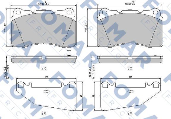 FOMAR Friction FO 999381 - Əyləc altlığı dəsti, əyləc diski furqanavto.az