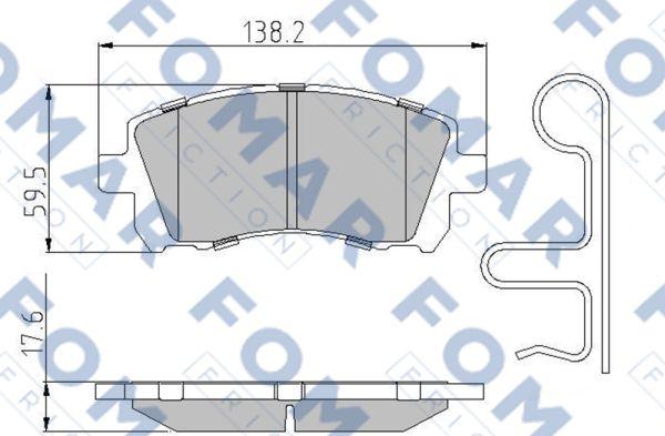 FOMAR Friction FO 994581 - Əyləc altlığı dəsti, əyləc diski furqanavto.az