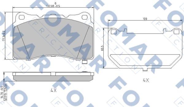 FOMAR Friction FO 996481 - Əyləc altlığı dəsti, əyləc diski furqanavto.az