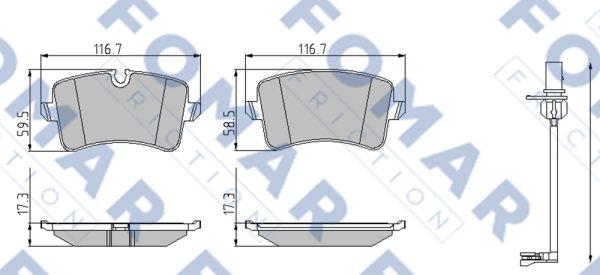 FOMAR Friction FO 998781 - Əyləc altlığı dəsti, əyləc diski furqanavto.az