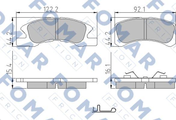 FOMAR Friction FO 949681 - Əyləc altlığı dəsti, əyləc diski furqanavto.az