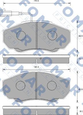 FOMAR Friction FO 909781 - Əyləc altlığı dəsti, əyləc diski furqanavto.az