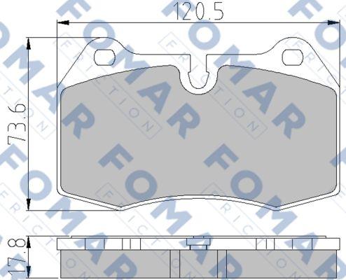 FOMAR Friction FO 904981 - Əyləc altlığı dəsti, əyləc diski furqanavto.az