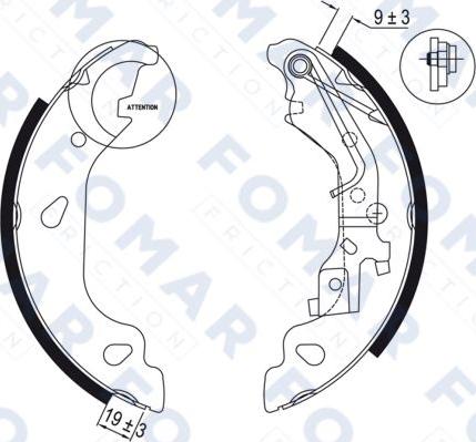 FOMAR Friction FO 9056 - Əyləc Başlığı Dəsti furqanavto.az