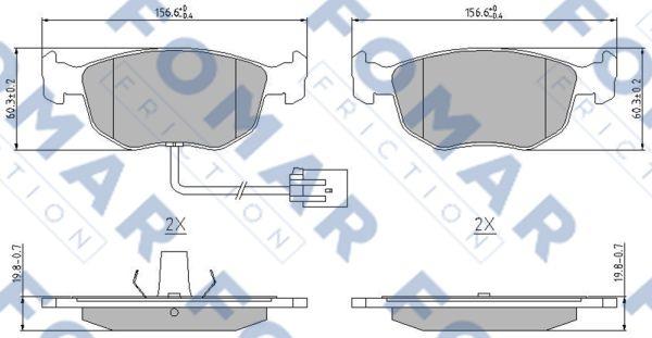 FOMAR Friction FO 905181 - Əyləc altlığı dəsti, əyləc diski furqanavto.az