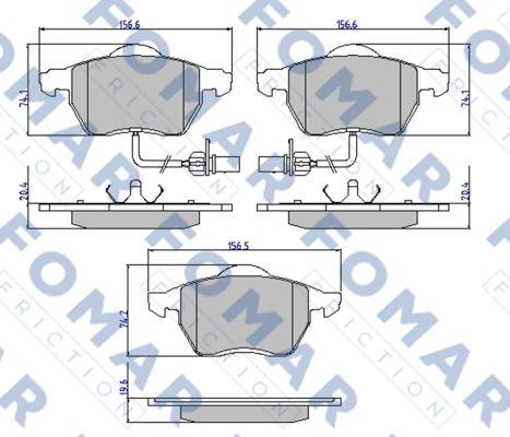 FOMAR Friction FO 906581 - Əyləc altlığı dəsti, əyləc diski furqanavto.az