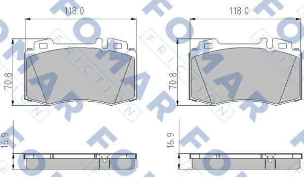 FOMAR Friction FO 906681 - Əyləc altlığı dəsti, əyləc diski furqanavto.az