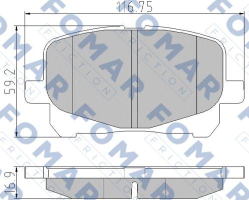 FOMAR Friction FO 901181 - Əyləc altlığı dəsti, əyləc diski furqanavto.az