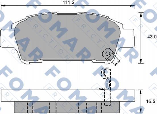 FOMAR Friction FO 907481 - Əyləc altlığı dəsti, əyləc diski furqanavto.az