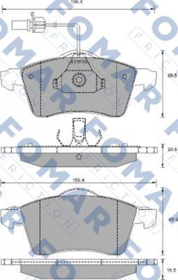 FOMAR Friction FO 907281 - Əyləc altlığı dəsti, əyləc diski furqanavto.az