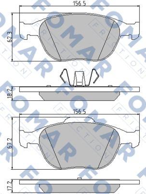 FOMAR Friction FO 907781 - Əyləc altlığı dəsti, əyləc diski furqanavto.az